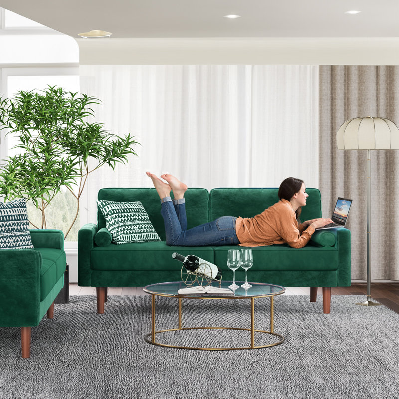 Green loveseat discount
